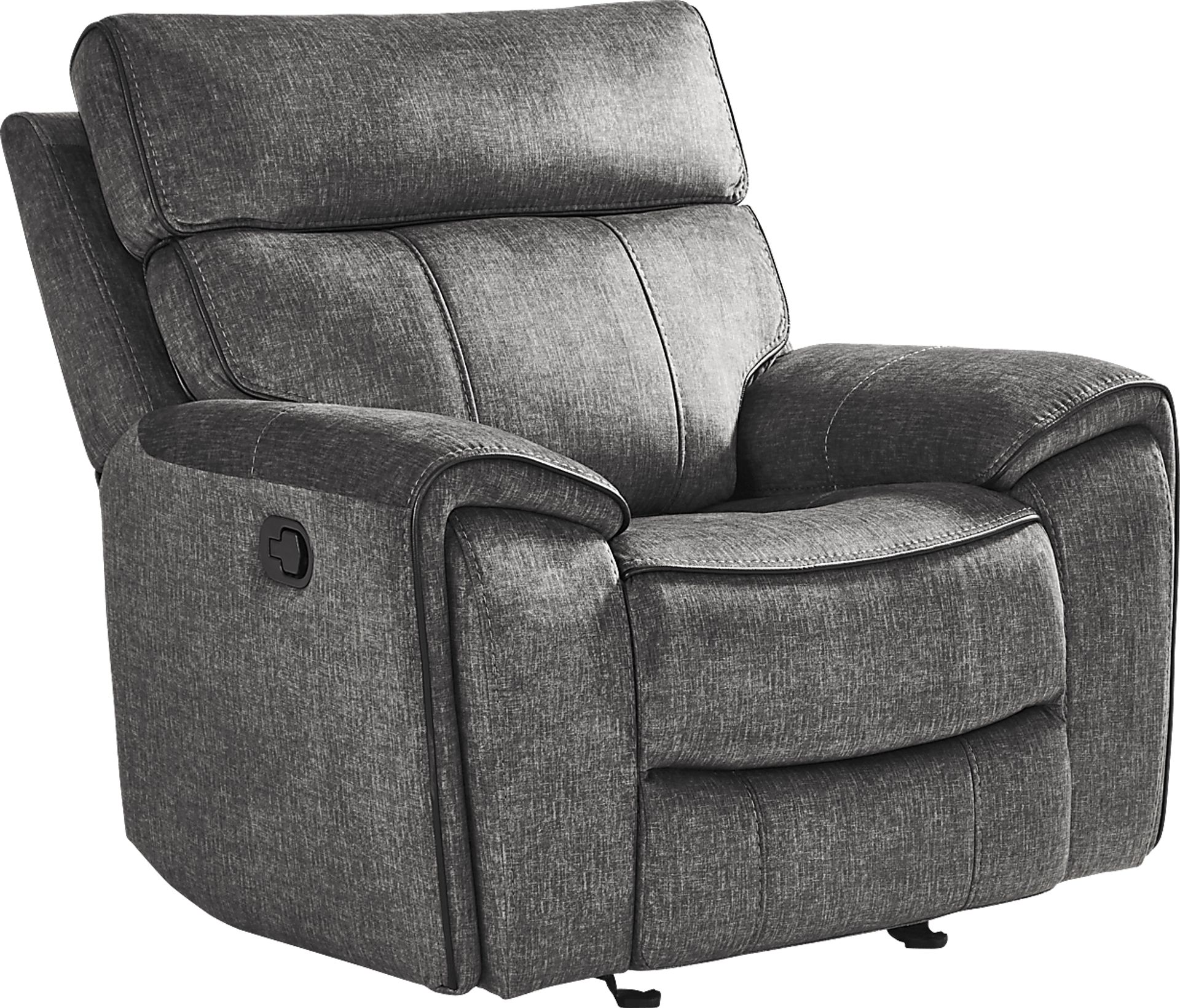 Bradshaw Place Dark Gray Glider Recliner - Image 3