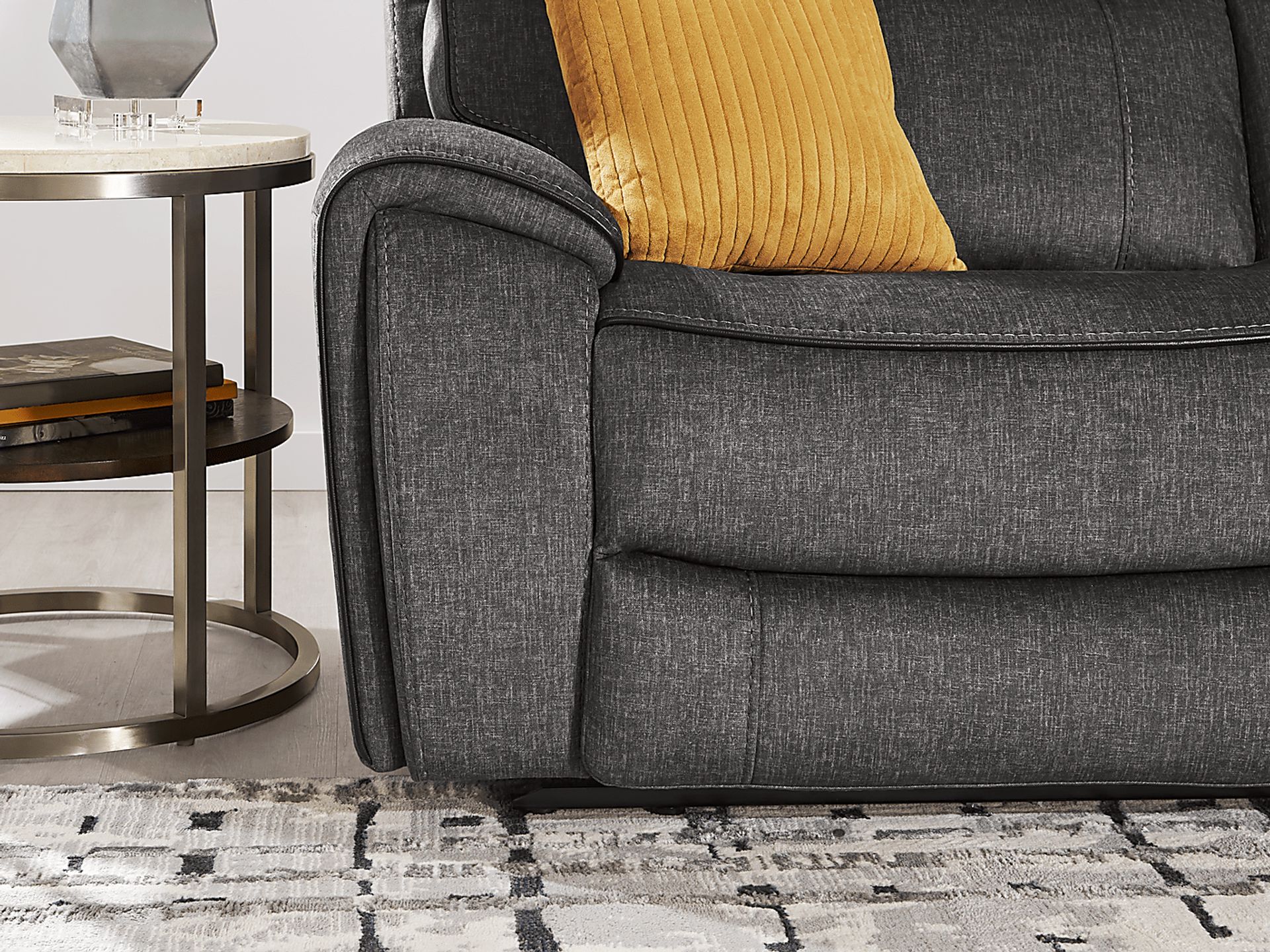 Bradshaw Place Dark Gray 5 Pc Living Room with Reclining Sofa - Image 8
