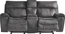 reclining console loveseat