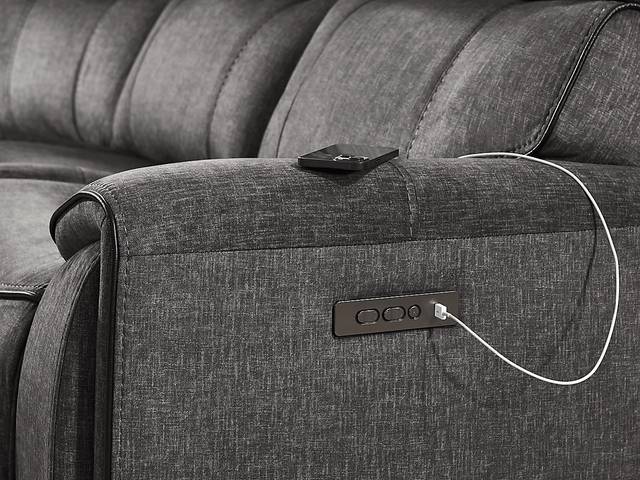 Bradshaw Place Dark Gray 5 Pc Living Room with Reclining Sofa - Thumbnail - Image 6