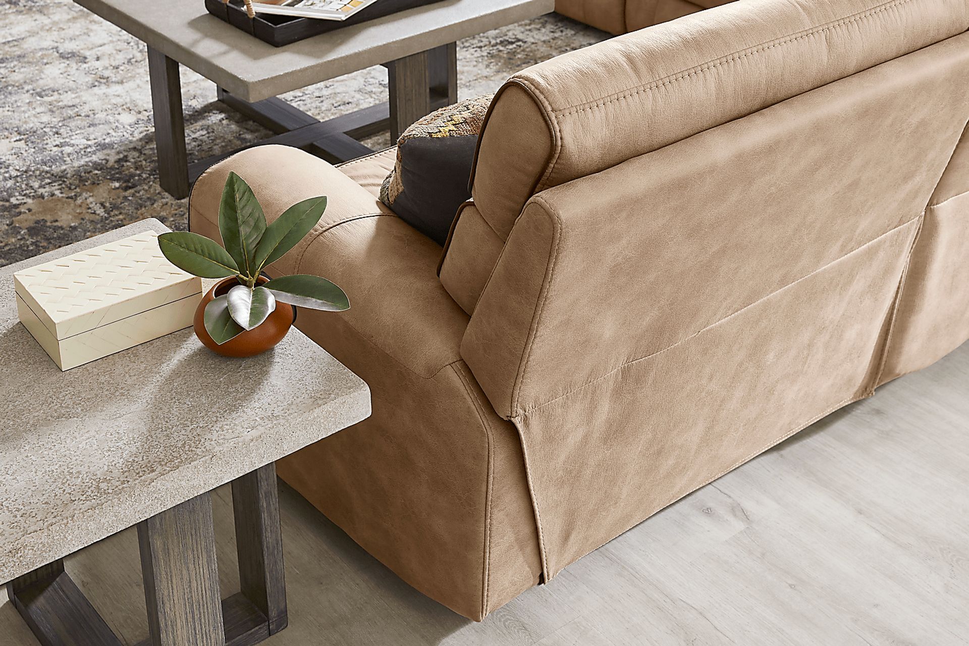 Bradshaw Place Stone 5 Pc Dual Power Reclining Sectional - Image 10