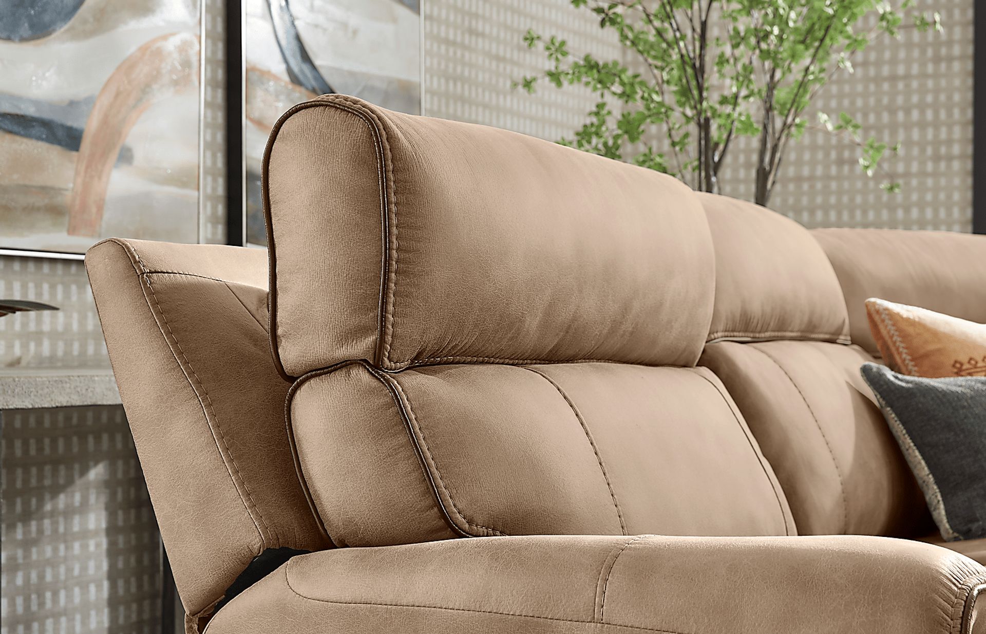 Bradshaw Place Stone 5 Pc Dual Power Reclining Sectional - Image 5