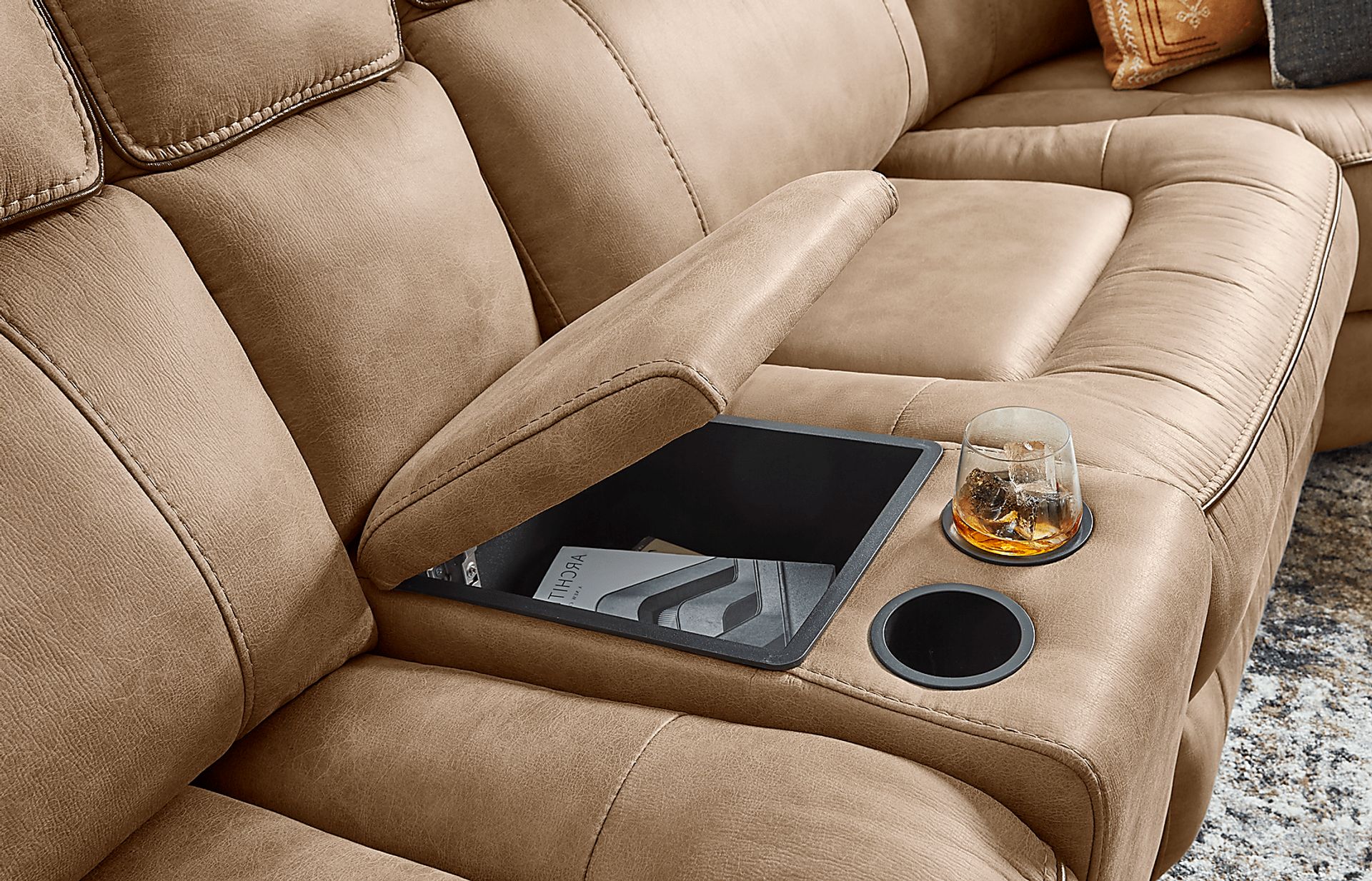 Bradshaw Place Stone 6 Pc Dual Power Reclining Sectional - Image 9