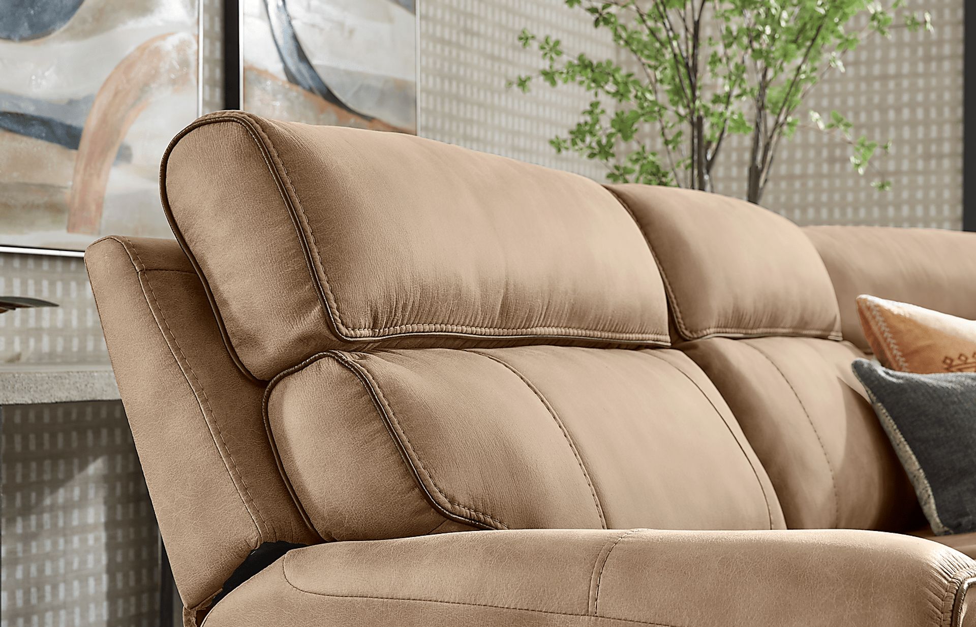 Bradshaw Place Stone 6 Pc Dual Power Reclining Sectional - Image 4