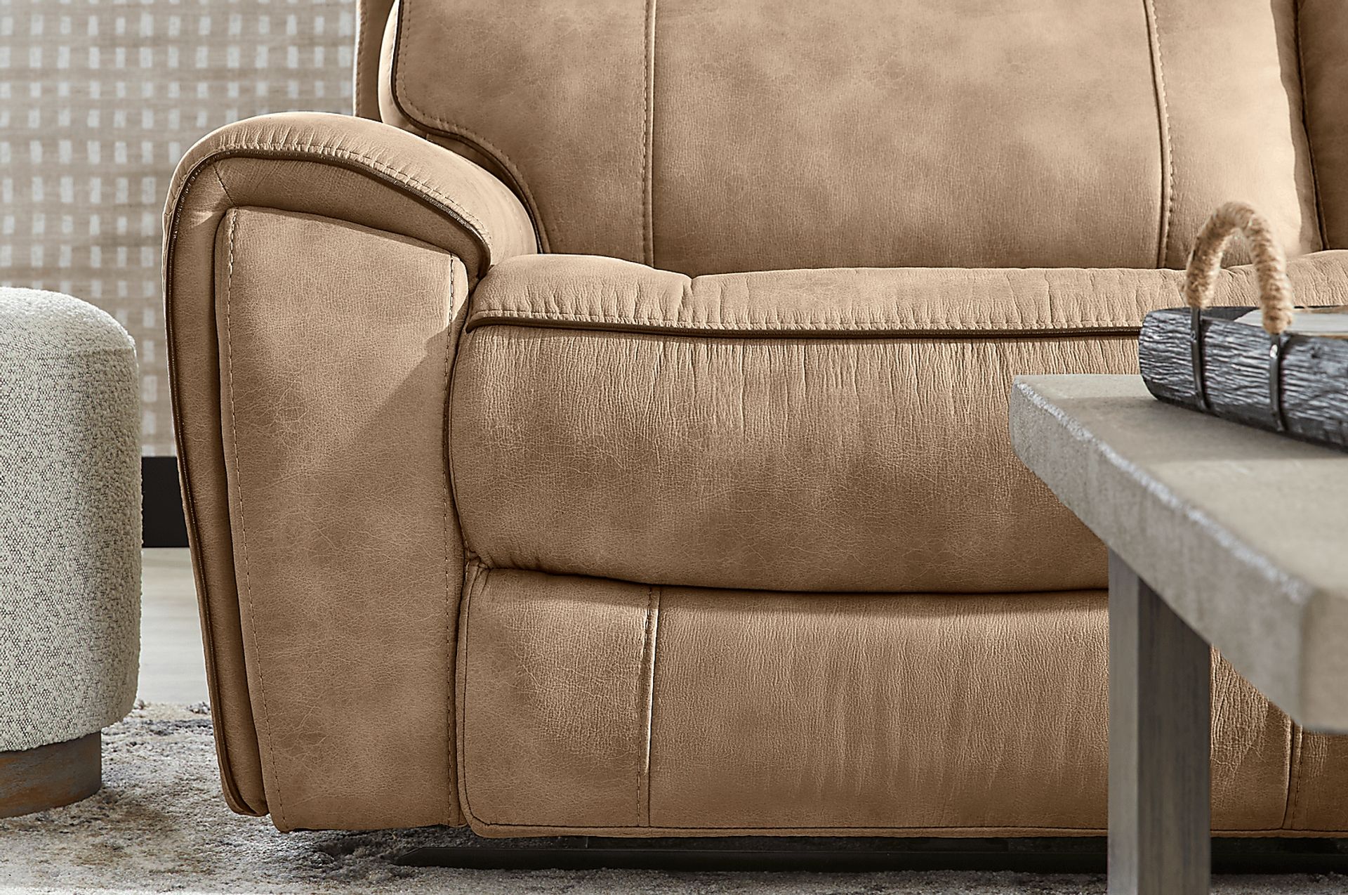 Bradshaw Place Stone 6 Pc Power Reclining Sectional - Image 4