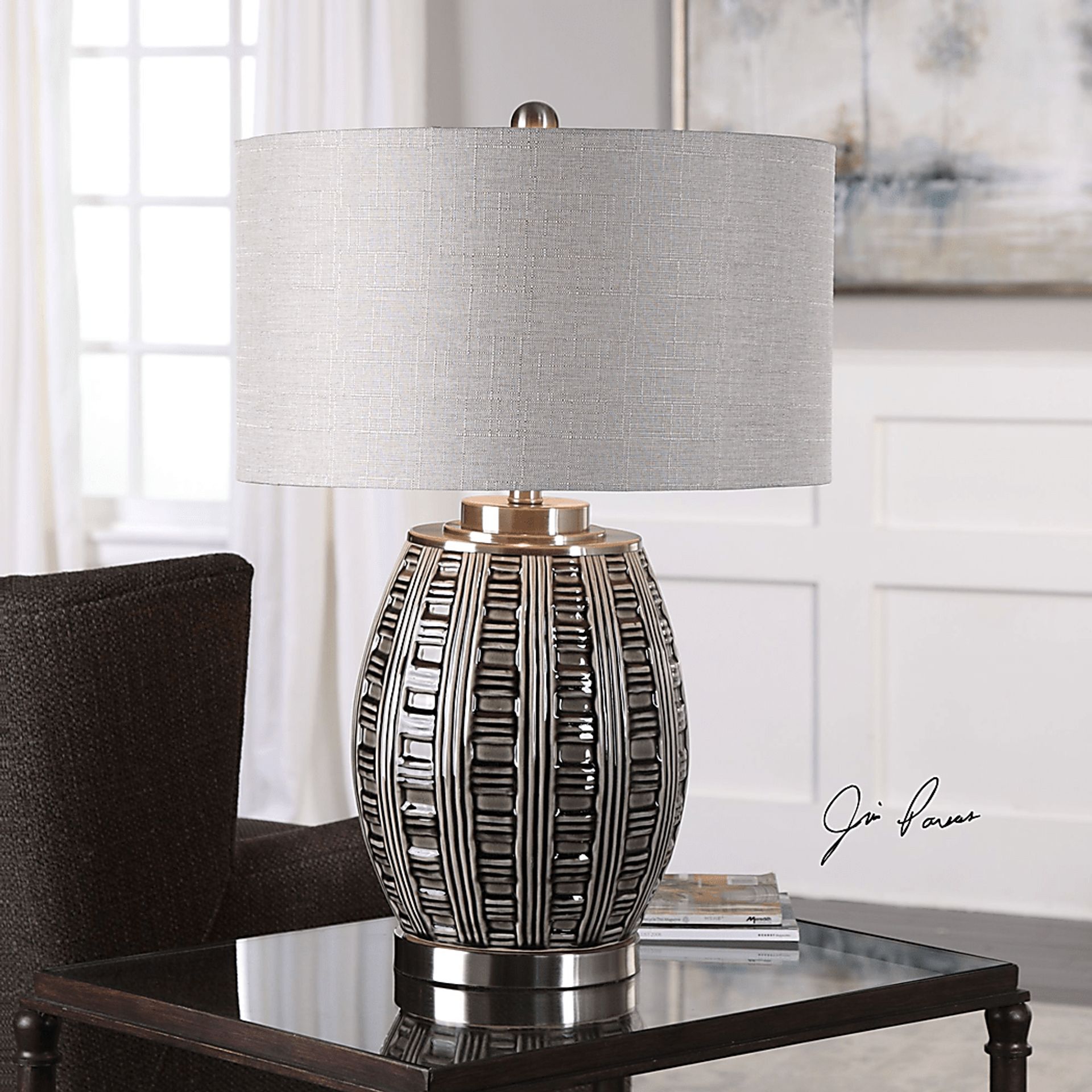 Braeburn Bluff Gray Lamp - Image 3