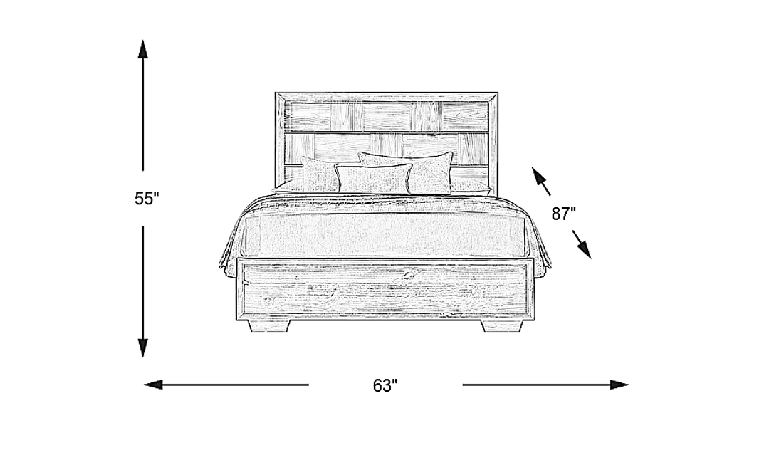 Braedin Pecan 3 Pc Queen Bed
