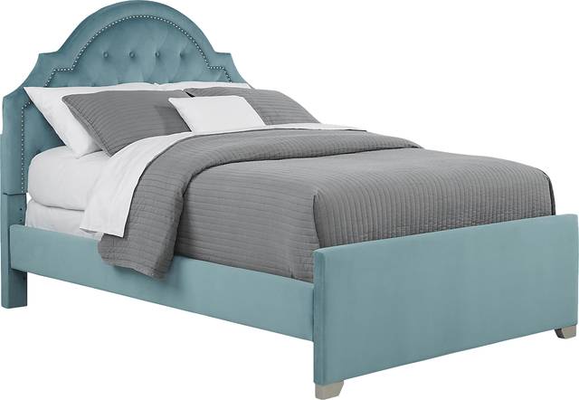 Kids Braelynn Teal 3 Pc Full Upholstered Bed - Thumbnail - Image 1
