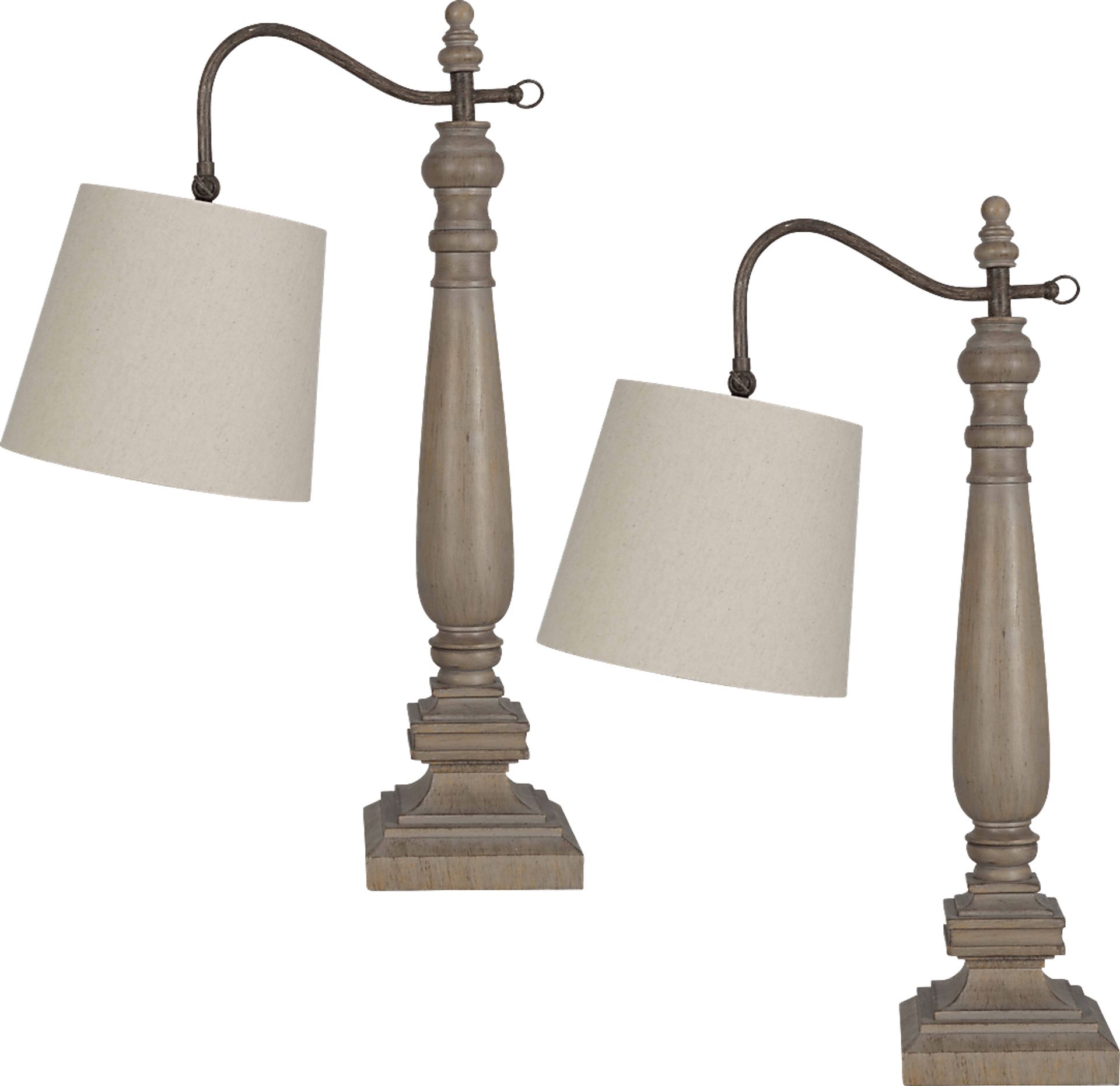 Braemar Brown Table Lamps, Set of 2 - Image 1