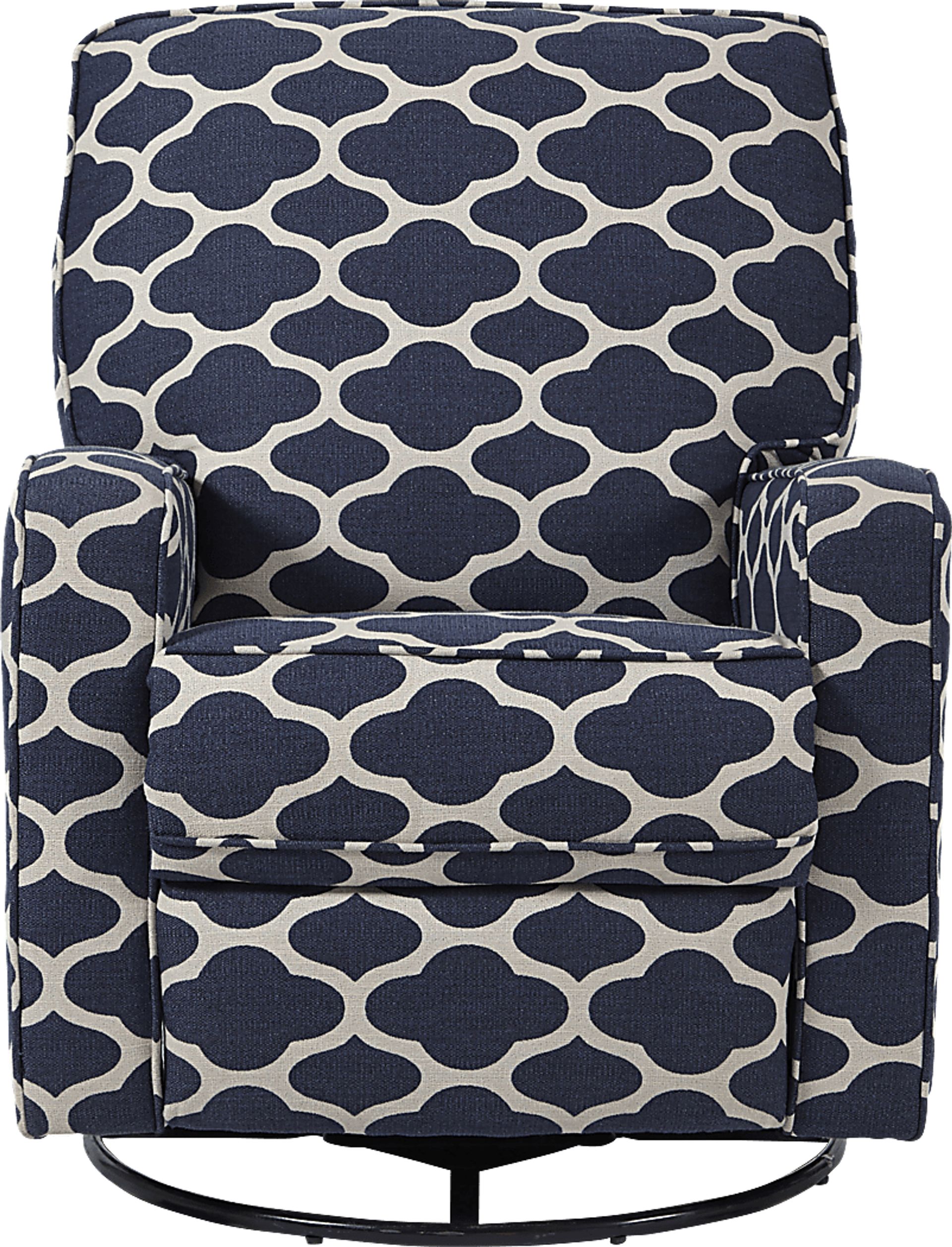 Braemoor Blue Swivel Recliner - Image 2