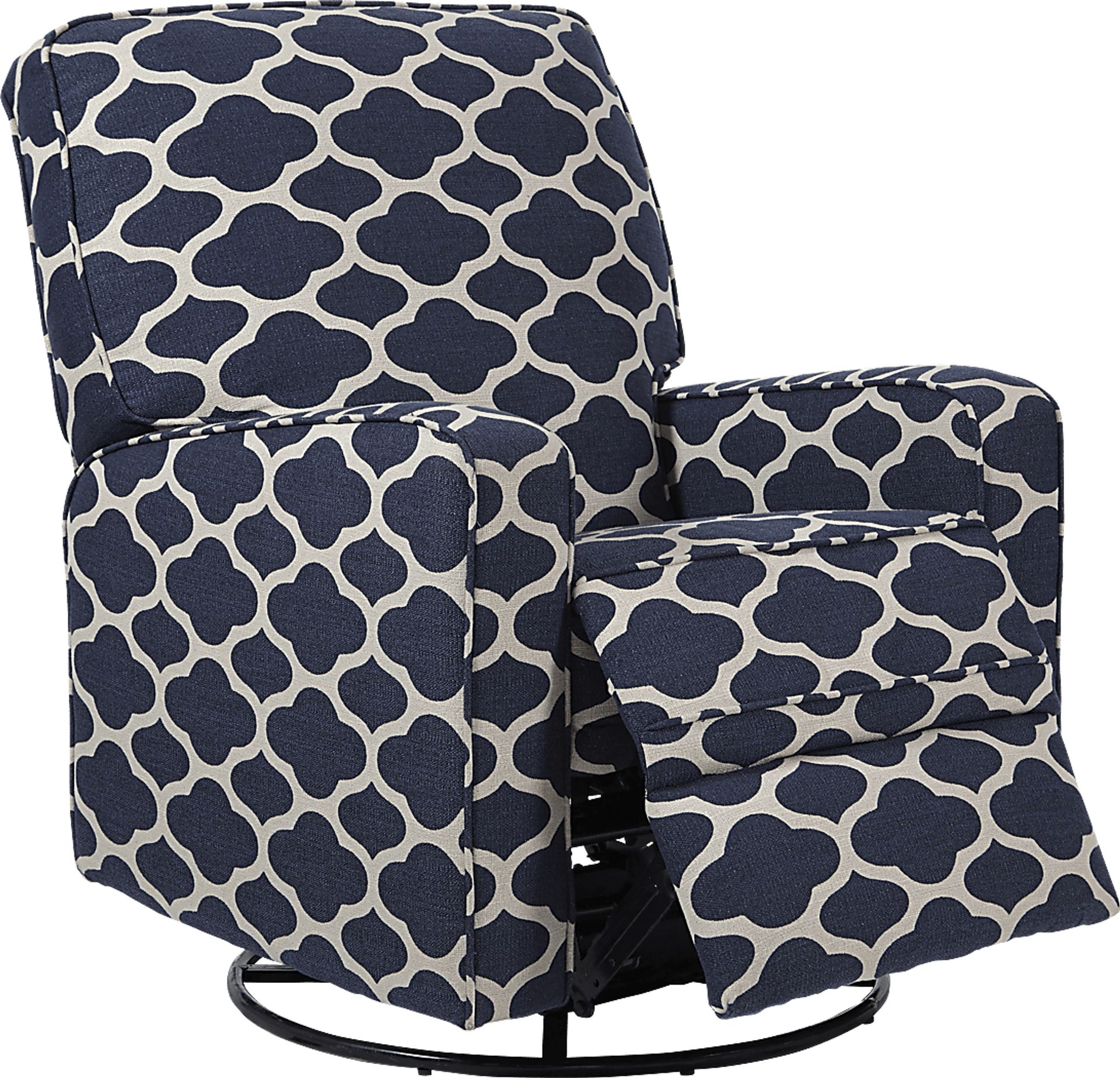 Braemoor Blue Swivel Recliner - Image 3