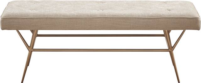 Braeswood Beige Accent Bench - Thumbnail - Image 2