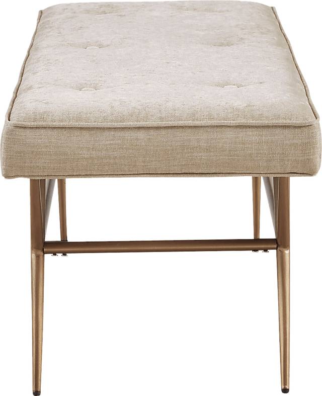 Braeswood Beige Accent Bench - Thumbnail - Image 3