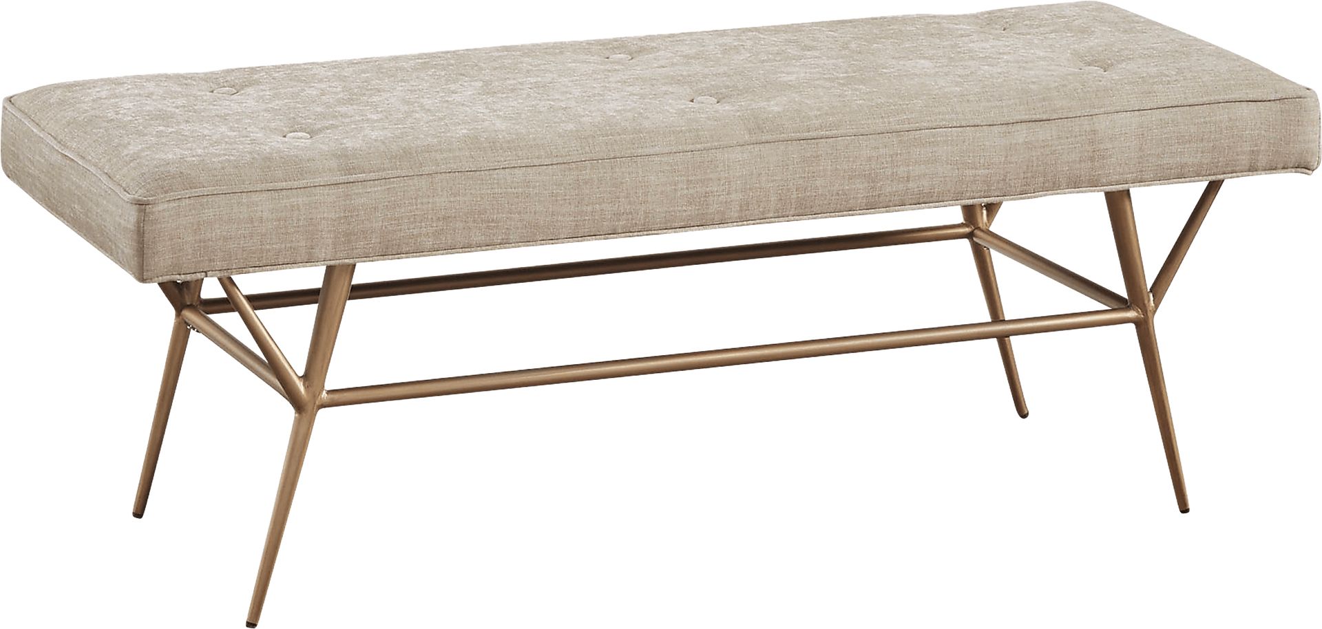 Braeswood Beige Accent Bench - Image 1