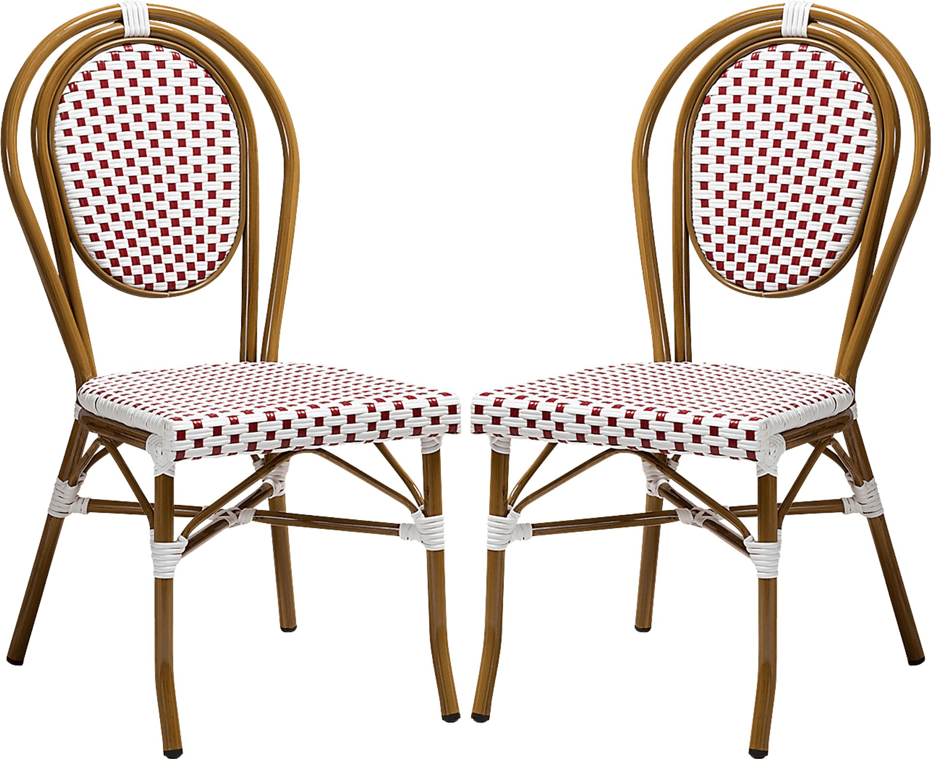 Braganza Red Dining Chair, Set of 2 - Image 1