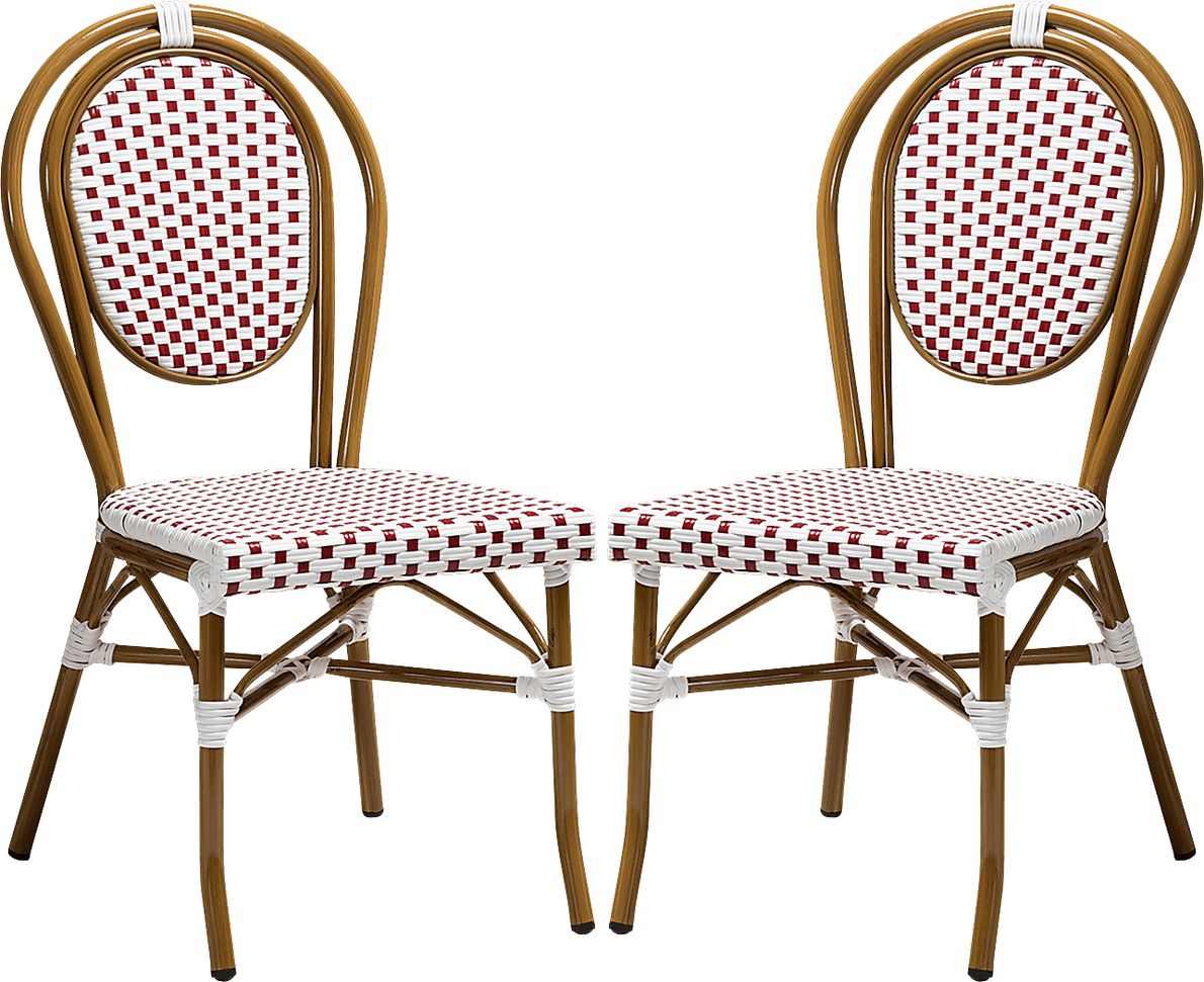 Braganza Red Dining Chair, Set of 2