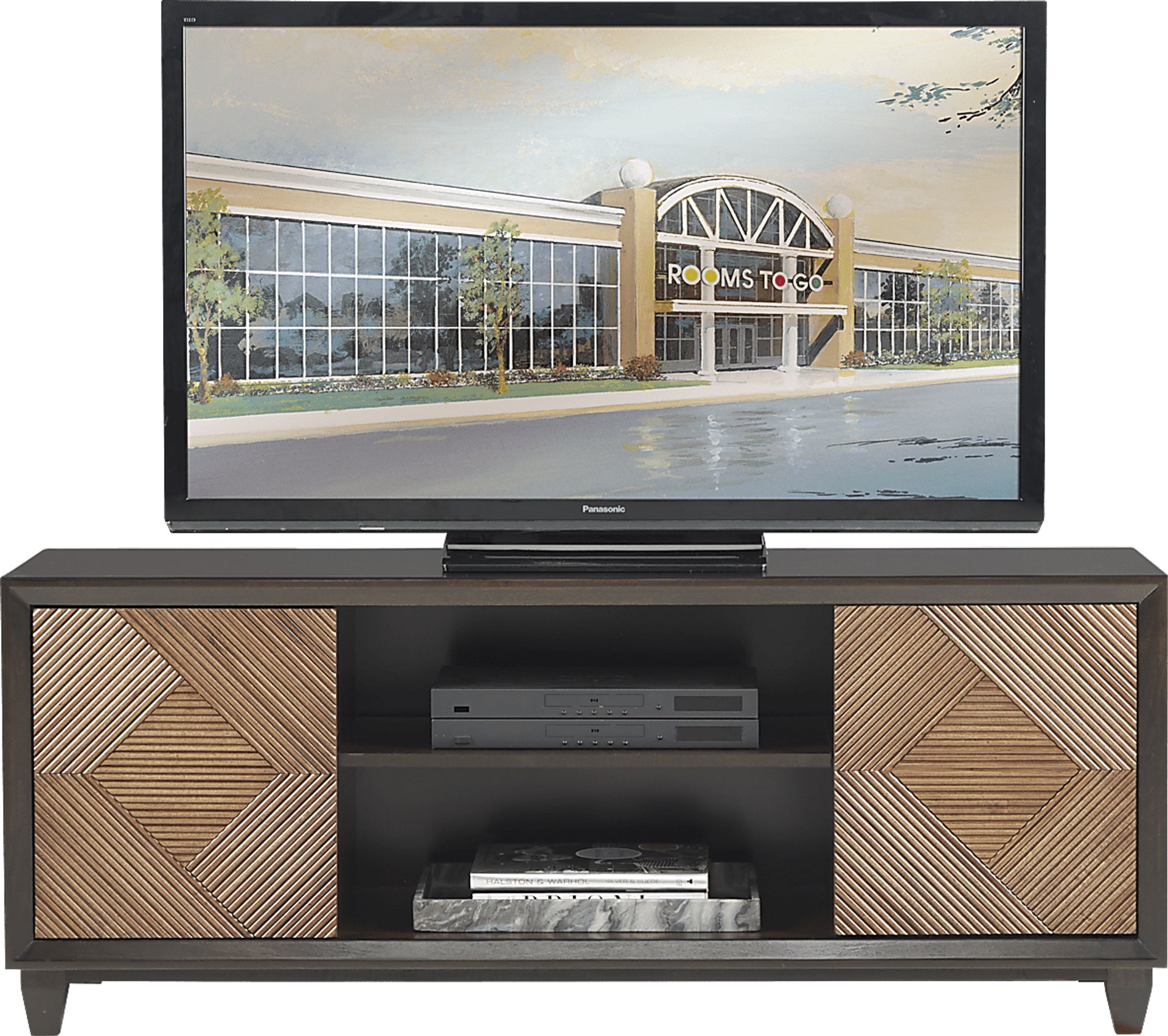 Braham Brown Fruitwood 60 in. Console - Image 1