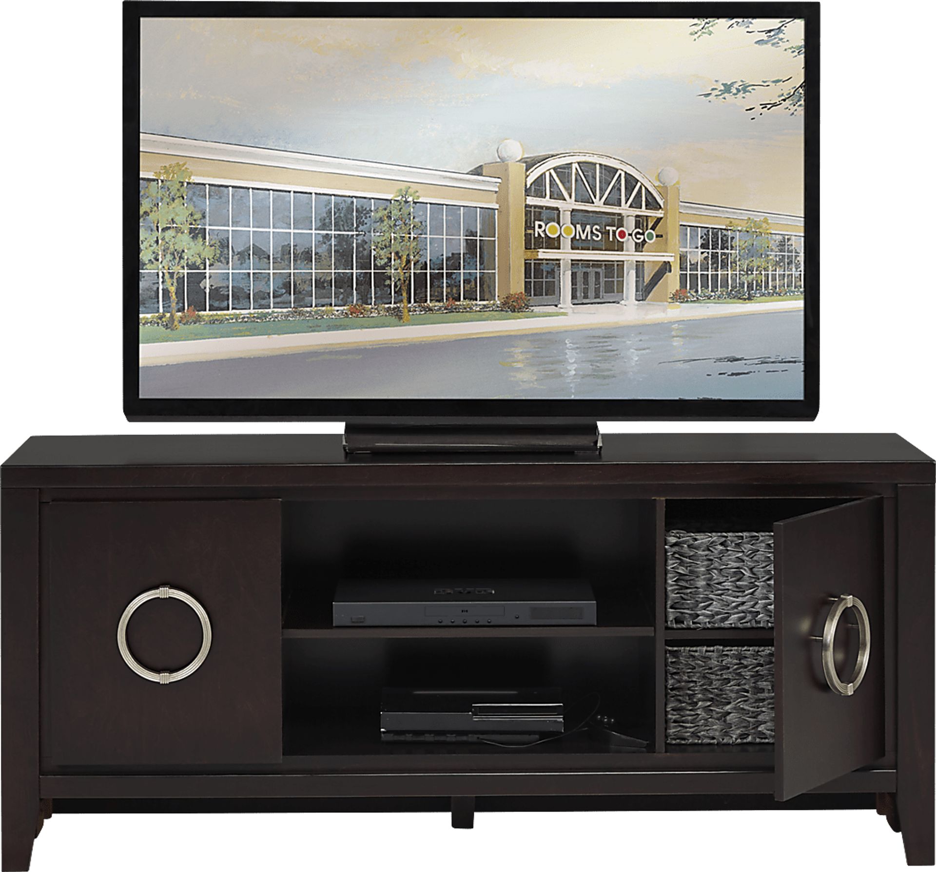 Aldie Lane Java 4 Pc Sectional Living Room Plus 65 in. TV - Image 5