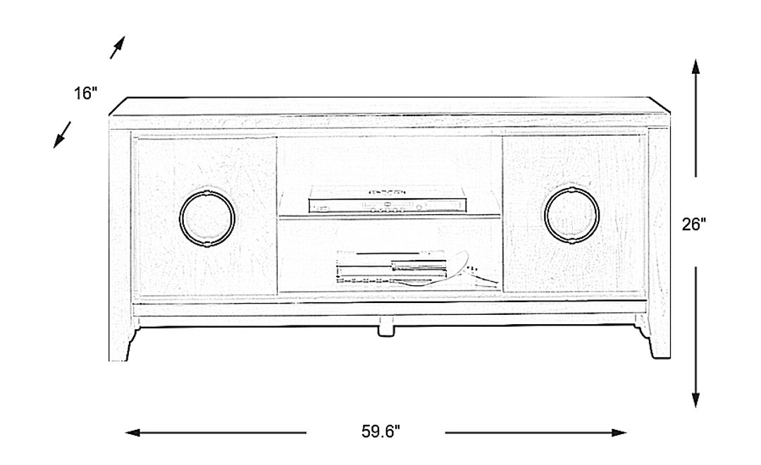 Braham II Brown Sangria 60 in. Console