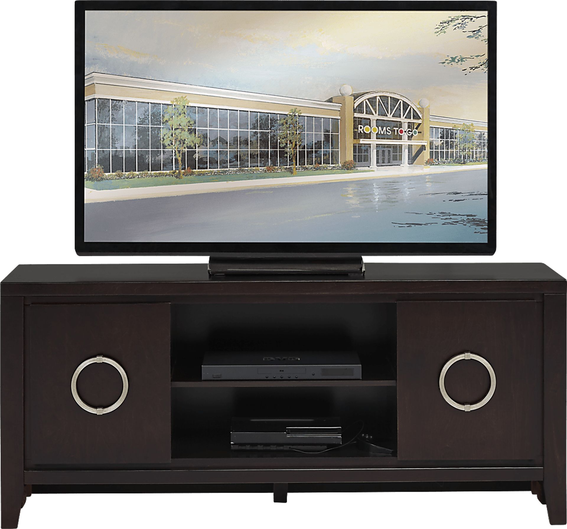 Aldie Lane Java 4 Pc Sectional Living Room Plus 65 in. TV - Image 4