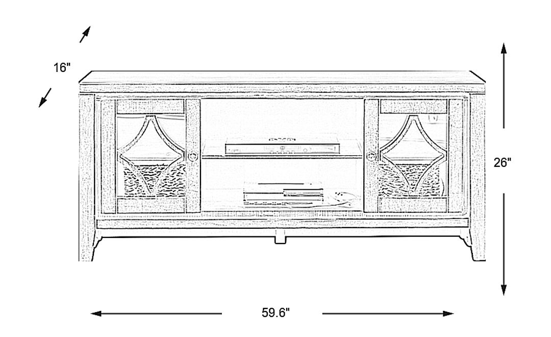 Braham II Cherry Gray 60 in. Console