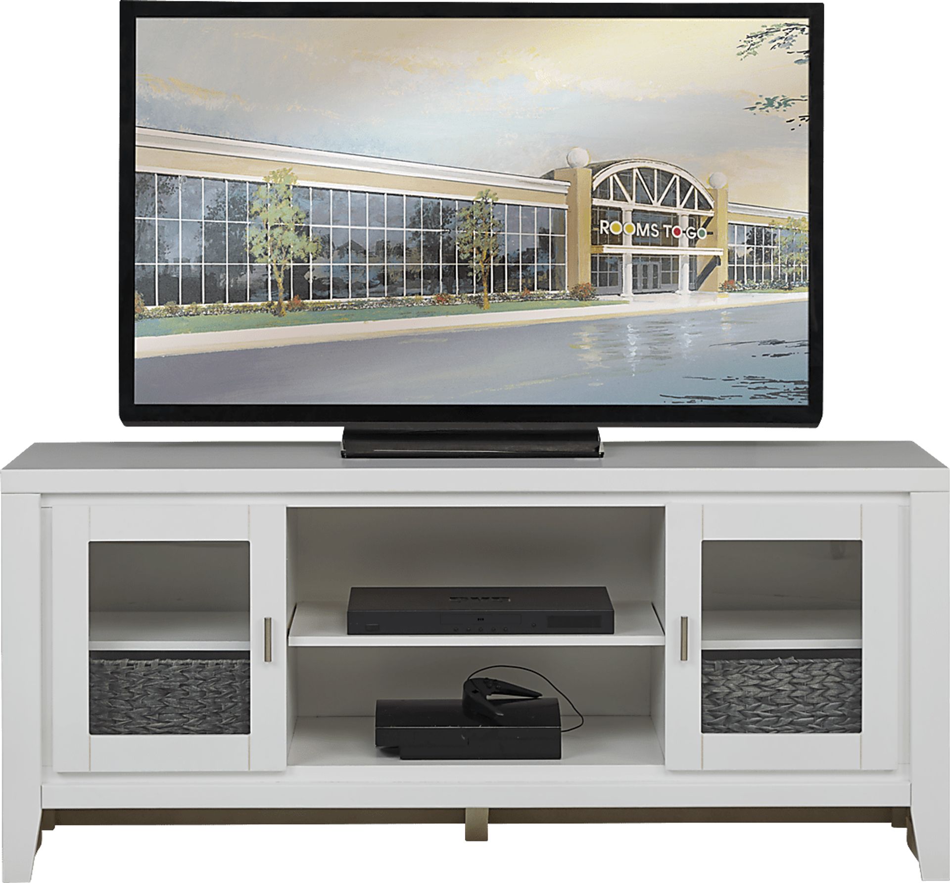 Braham II White 60 in. Console - Image 1