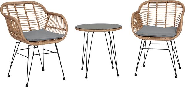 Brahmay Gray 3 Pc Chat Set - Thumbnail - Image 1