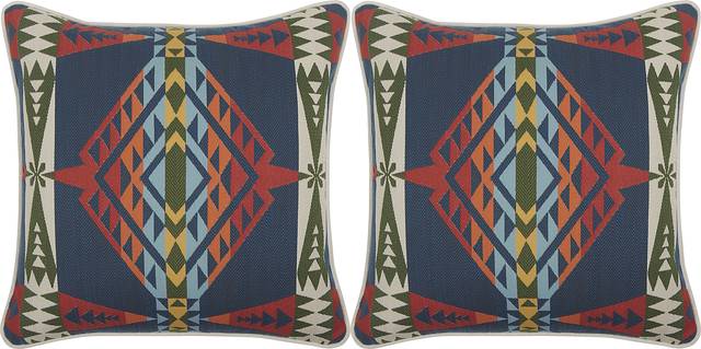 Brailey Indigo Indoor/Outdoor Accent Pillow, Set of Two - Thumbnail - Image 1