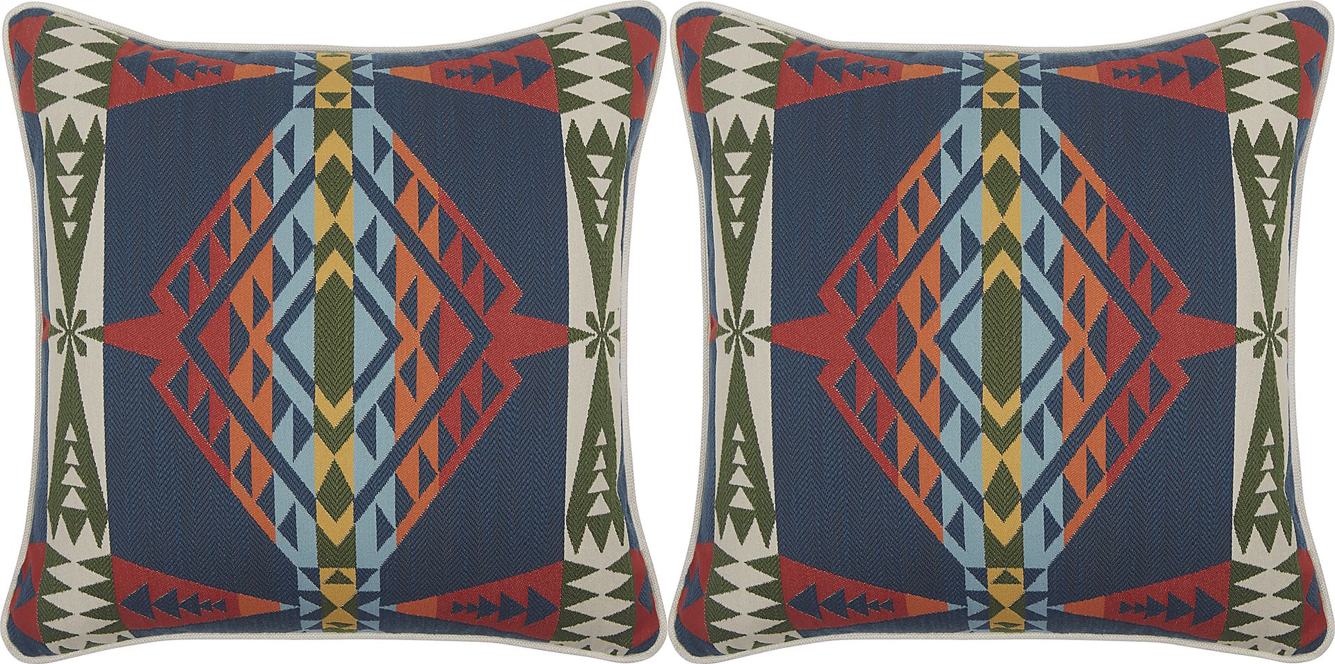 Brailey Indigo Indoor/Outdoor Accent Pillow, Set of Two - Image 1