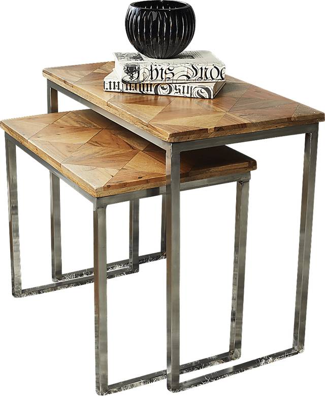 Bramber Brown Set of 2 Nesting Tables - Thumbnail - Image 1