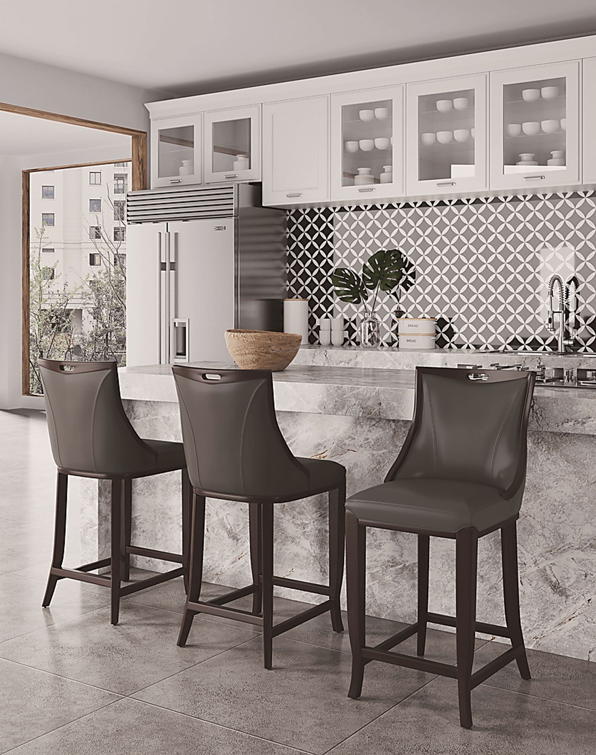 Bramblewoody Dark Gray Barstool - Image 2