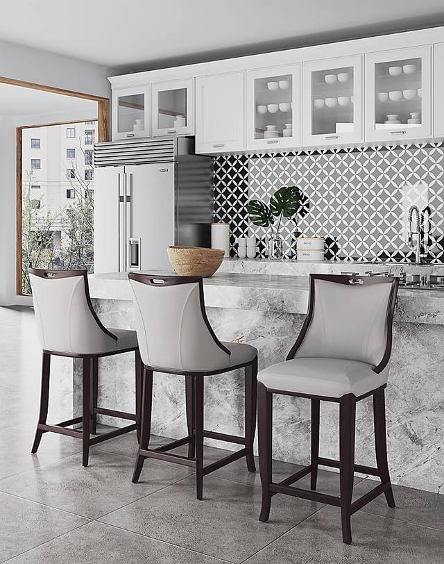 Bramblewoody Light Gray Barstool - Thumbnail - Image 2
