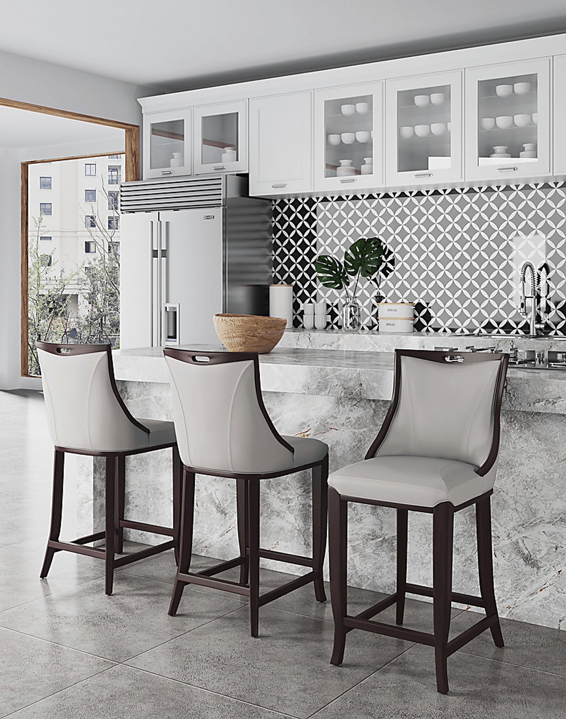 Bramblewoody Light Gray Barstool - Image 2