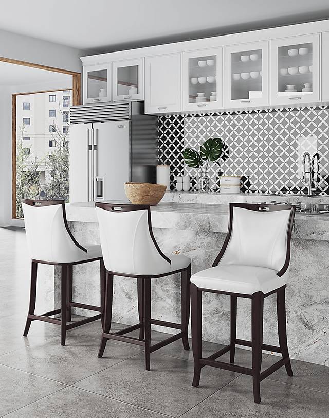 Bramblewoody White Barstool - Thumbnail - Image 2