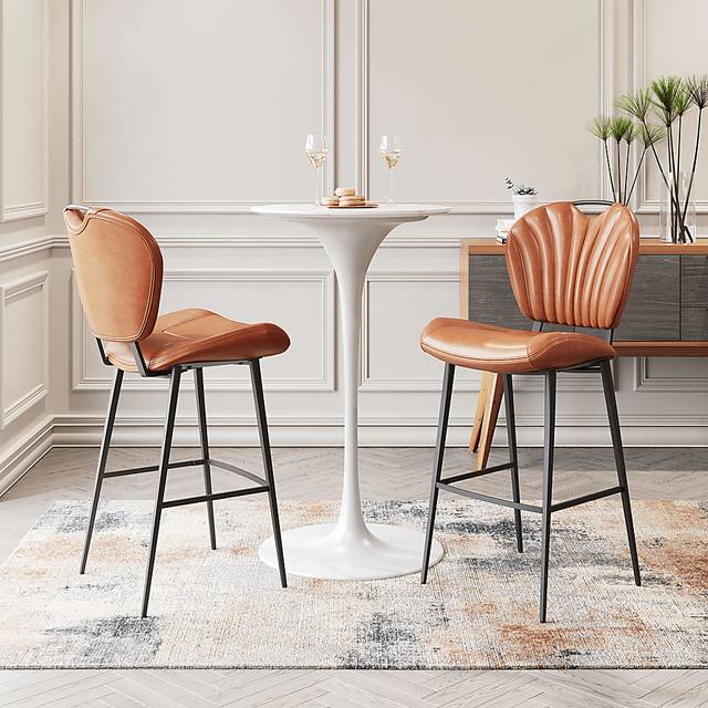 Bramerton Brown Bar Height Stool - Thumbnail - Image 2