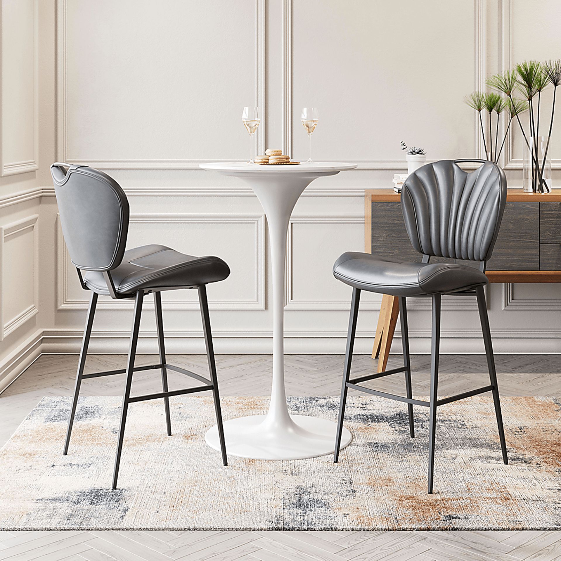 Bramerton Gray Bar Height Stool - Image 2