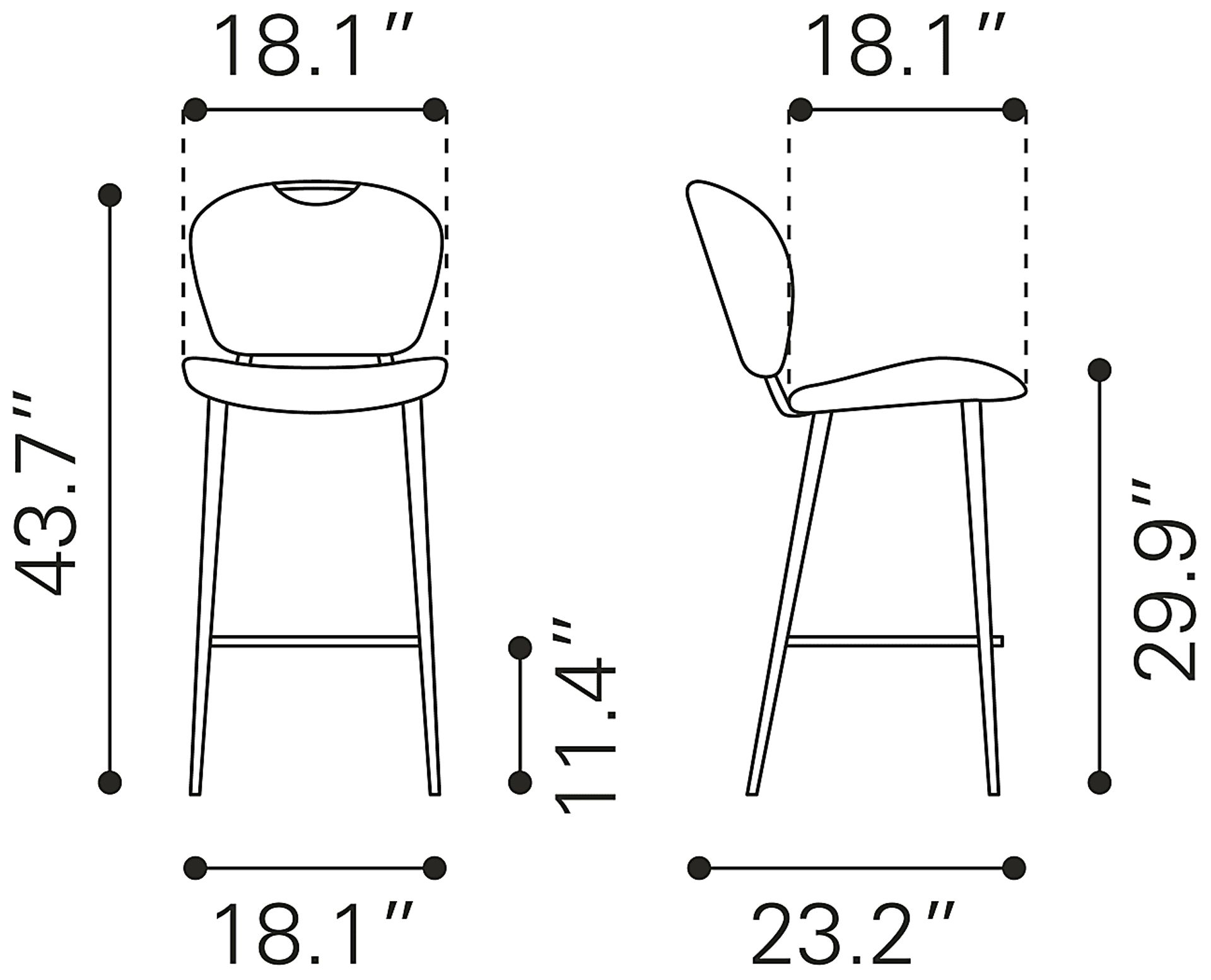 Bramerton Gray Bar Height Stool - Image 10