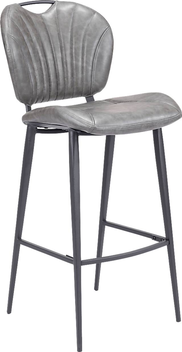 Bramerton Gray Bar Height Stool - Thumbnail - Image 1