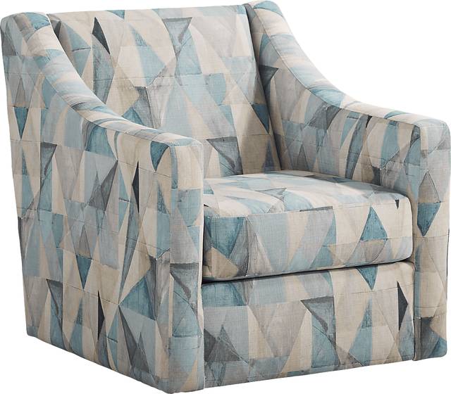 Bramfield Blue Swivel Accent Chair - Thumbnail - Image 2