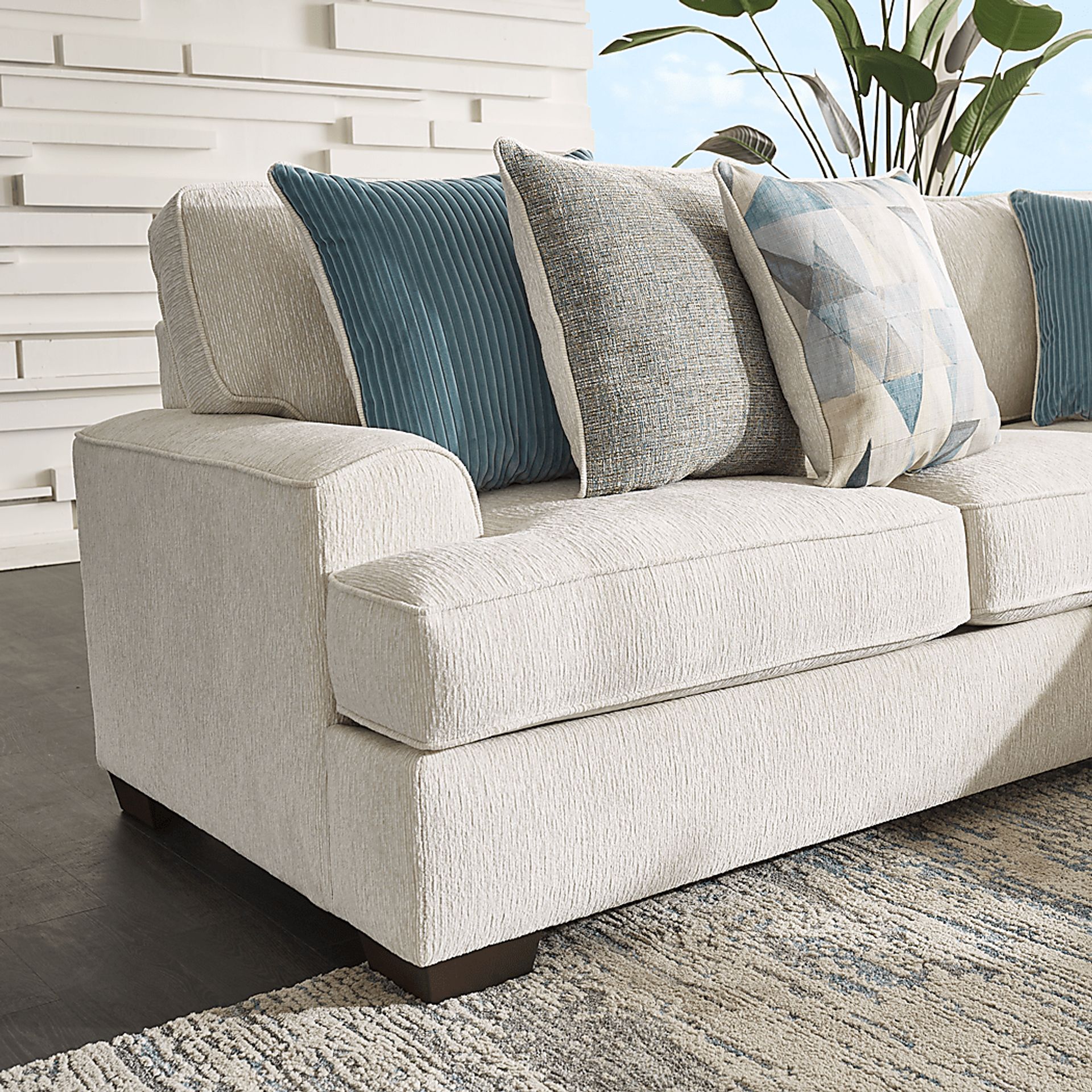 Bramfield White 3 Pc Sectional - Image 4