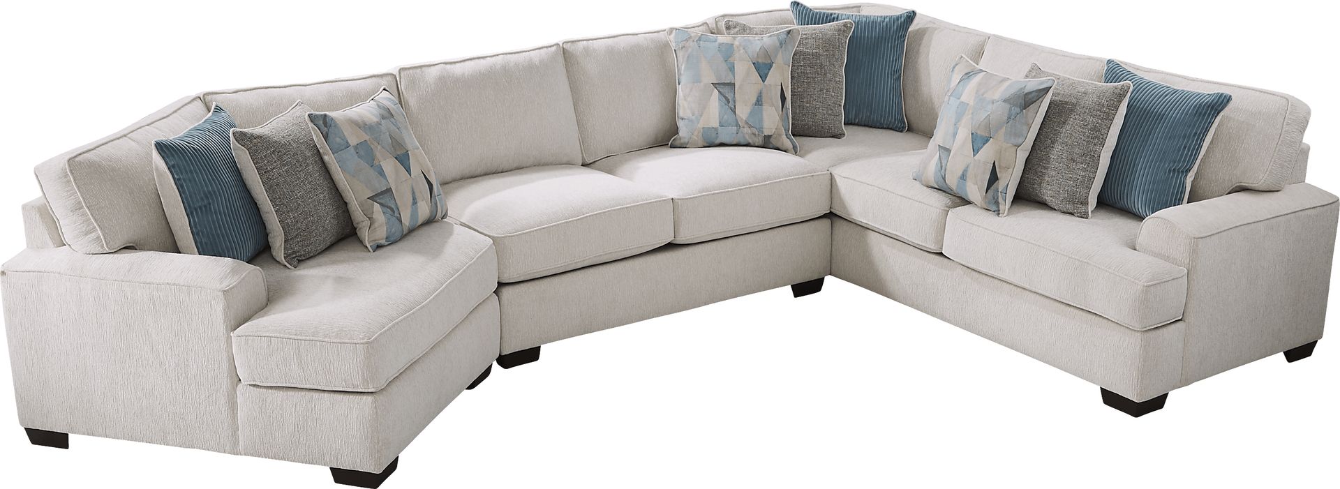 Bramfield White 6 Pc Sectional Living Room - Image 3