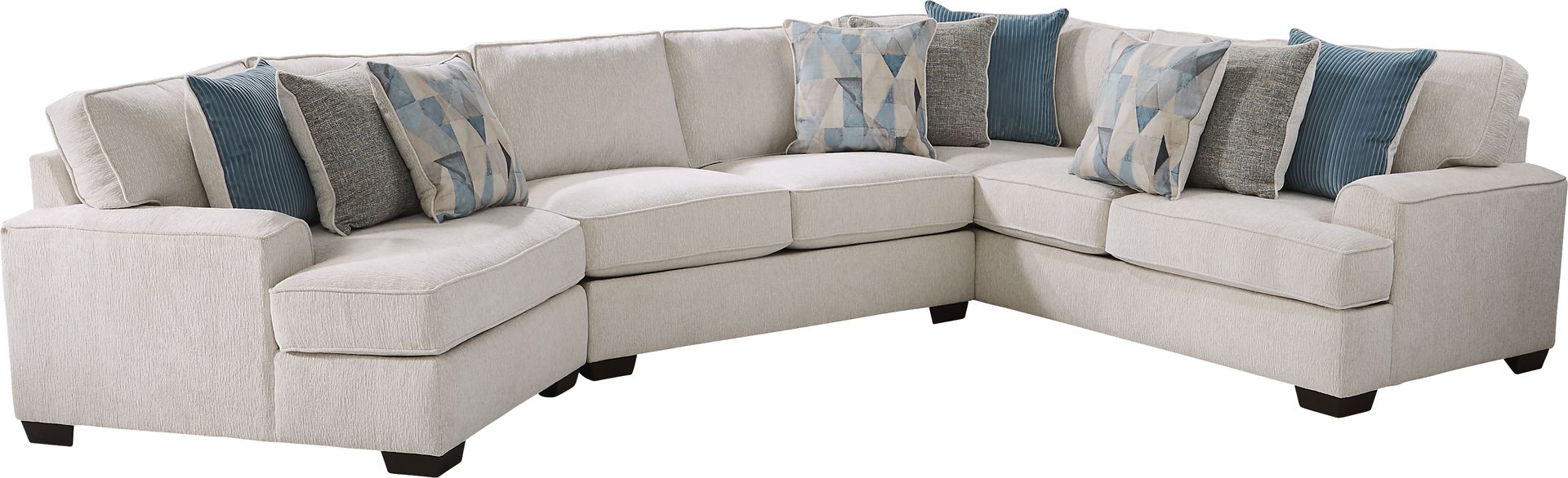 Bramfield White 6 Pc Sectional Living Room - Image 2