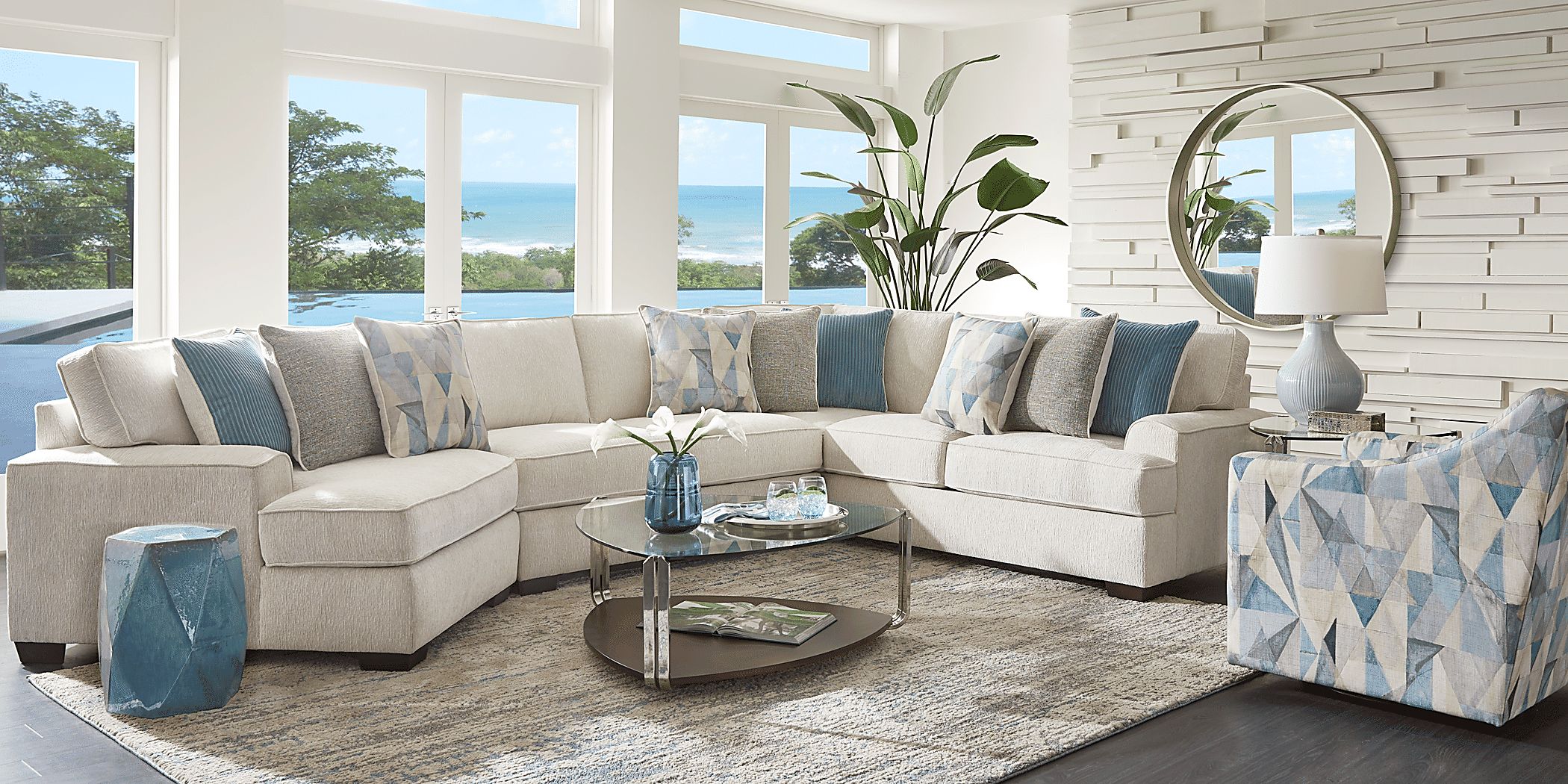 Bramfield White 3 Pc Sectional Rooms To Go