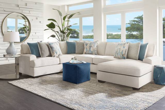 Bramfield White 3 Pc Sectional - Thumbnail - Image 1