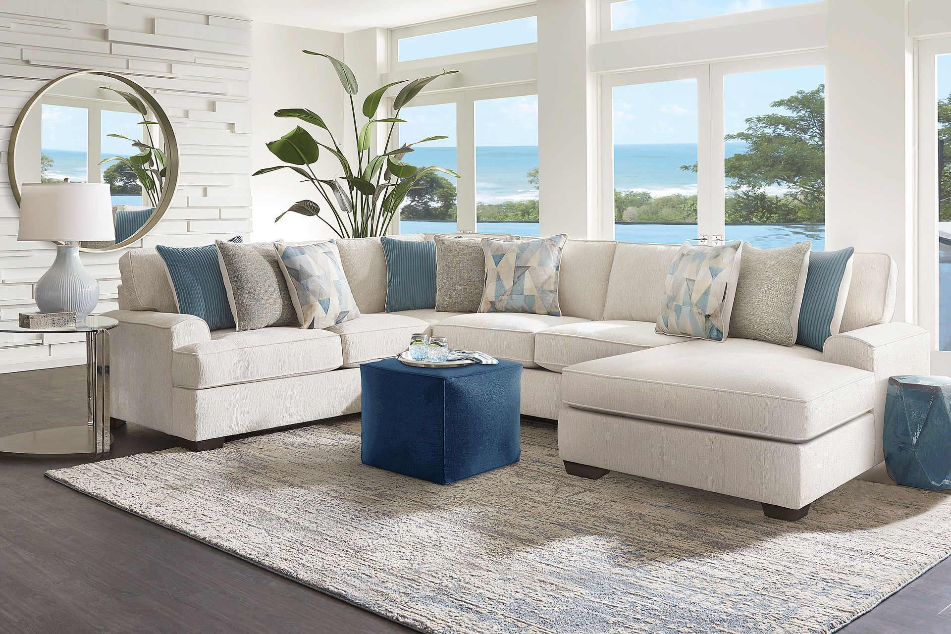 Bramfield White 3 Pc Sectional - Image 1