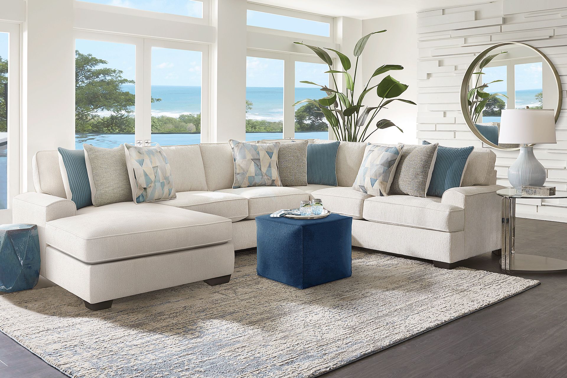 Bramfield White 3 Pc Sectional - Image 1