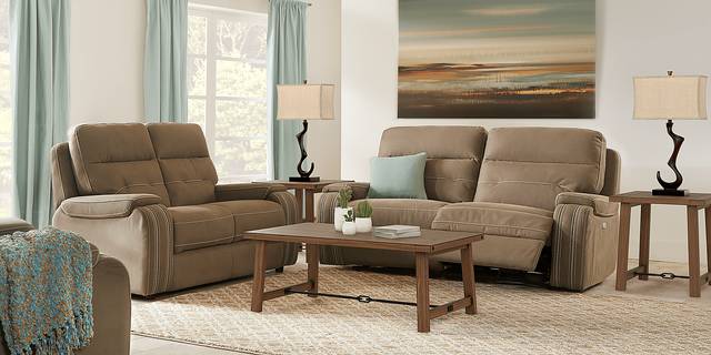 Brampton Place Brown 5 Pc Living Room with Reclining Sofa - Thumbnail - Image 1