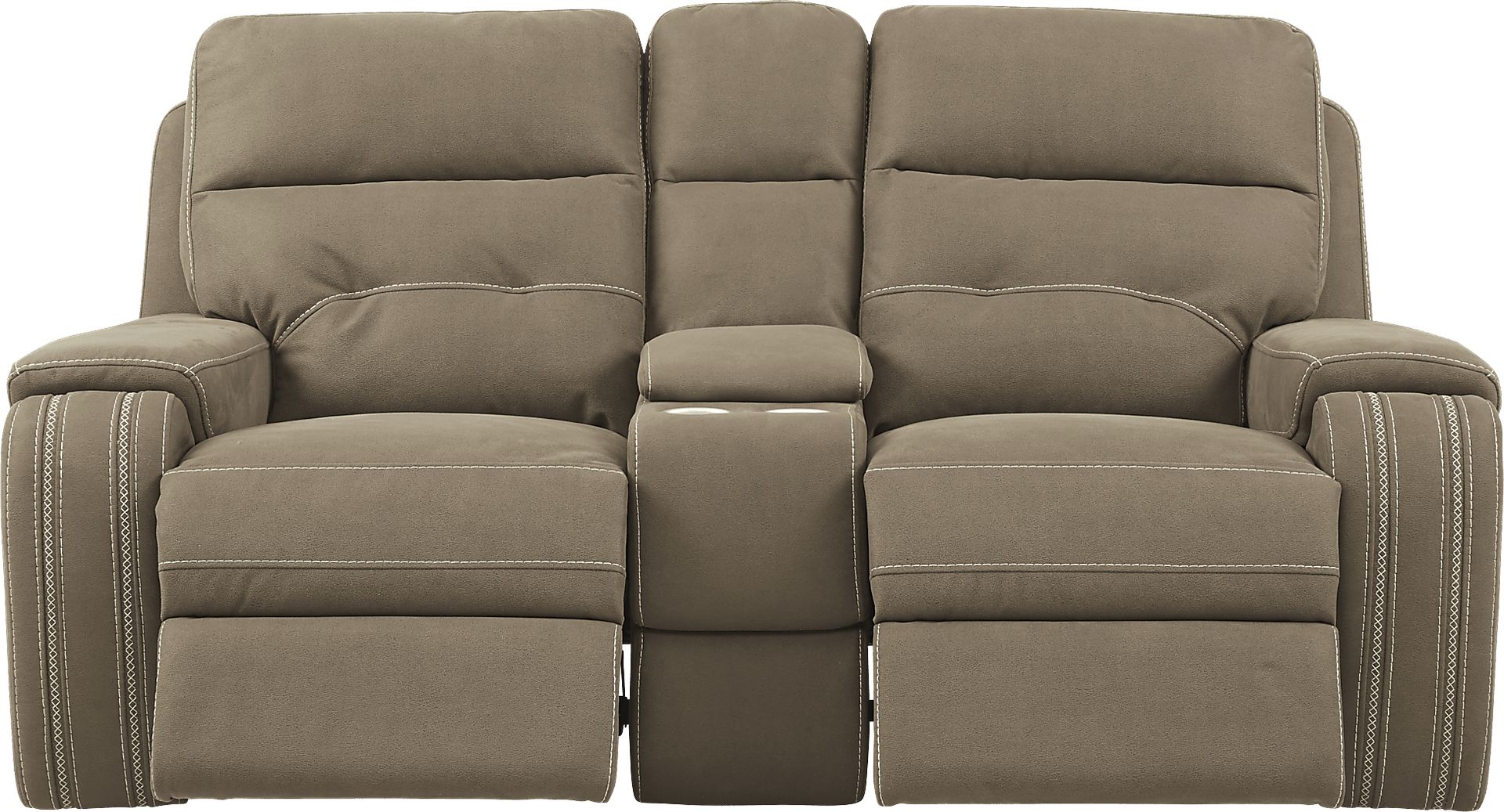 Brampton Place Brown Power Console Loveseat - Image 2