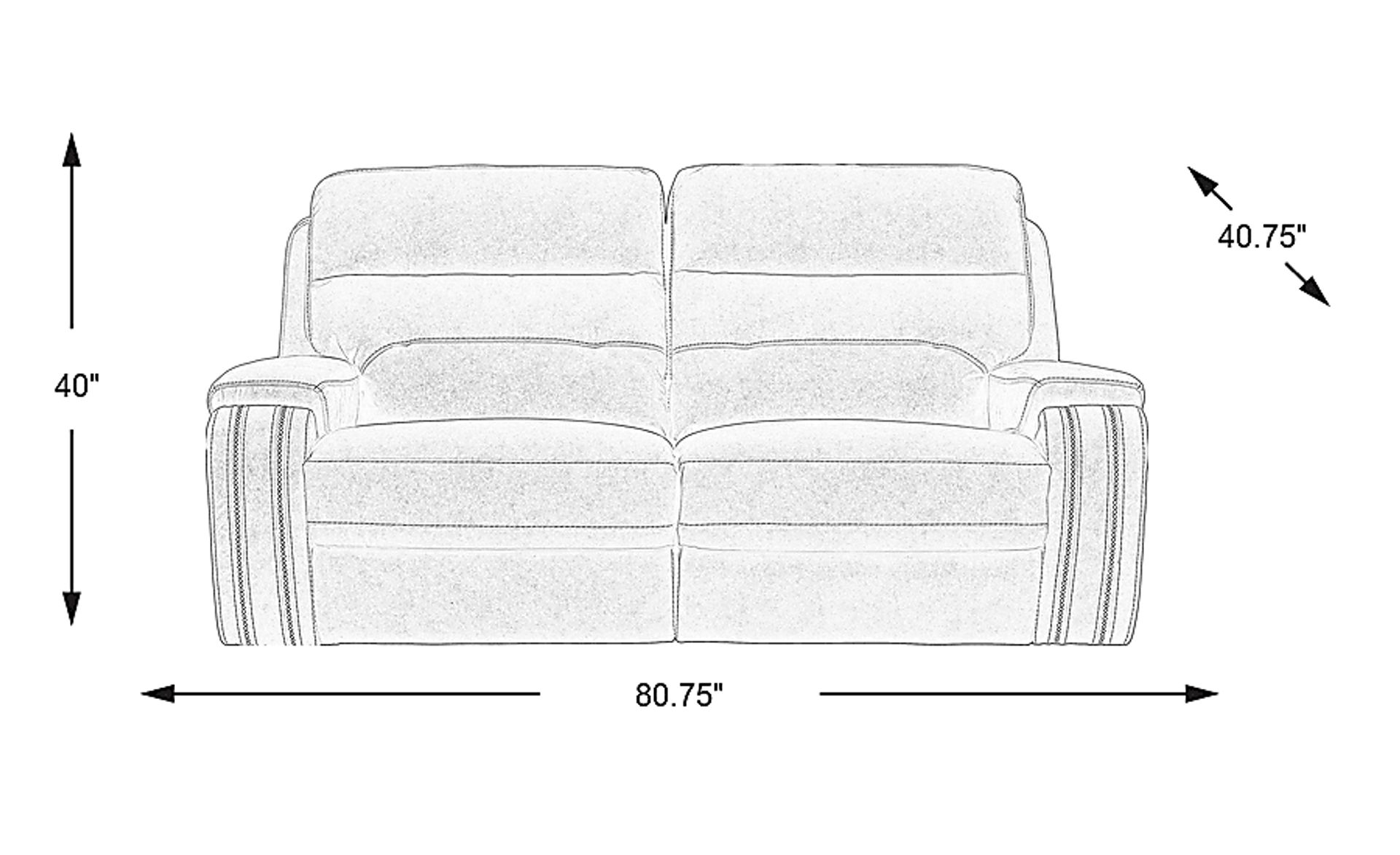 Dimension Image. Please refer to the Dimension Tab on this page for dimension details.