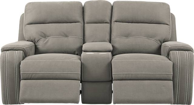 Brampton Place Mushroom Power Console Loveseat - Thumbnail - Image 2